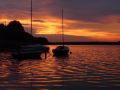 wsch�d s�o�ca nad Zatok� Papro� nad jeziorem powidzkim